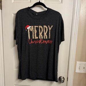 Gray Merry Christmas T-Shirt